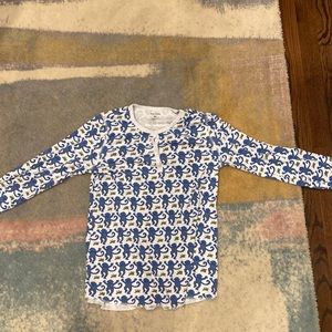 Roller Rabbit blue monkey pajama long sleeve